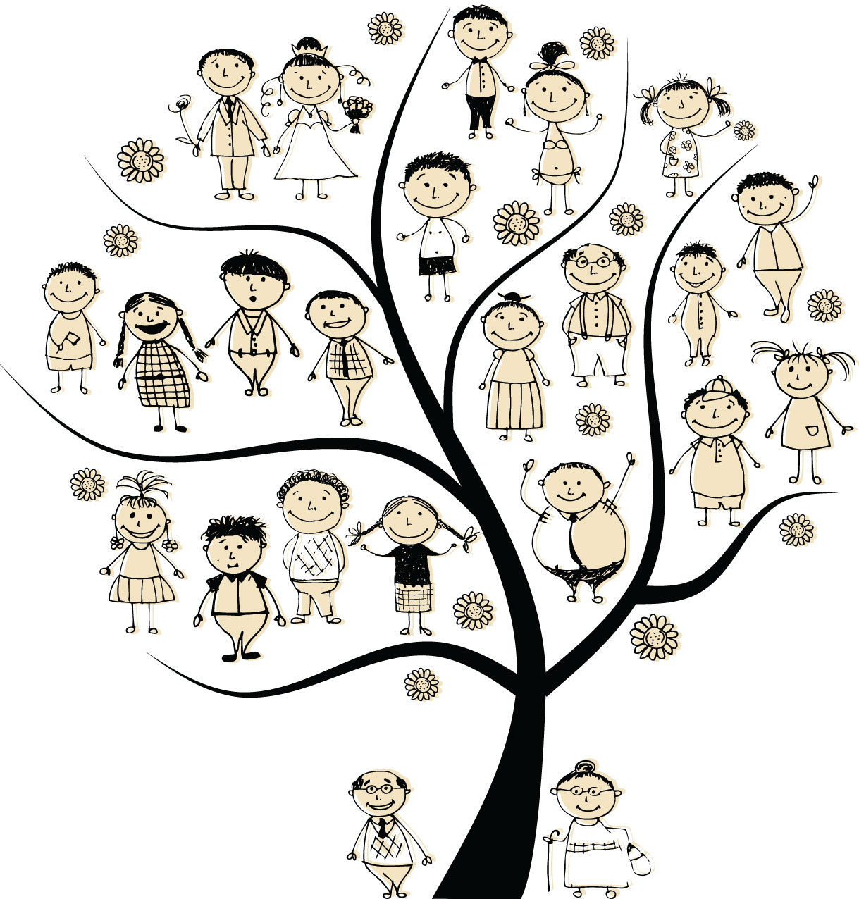 Дерево схематично для генеалогии